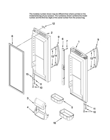 Refrigerator door parts