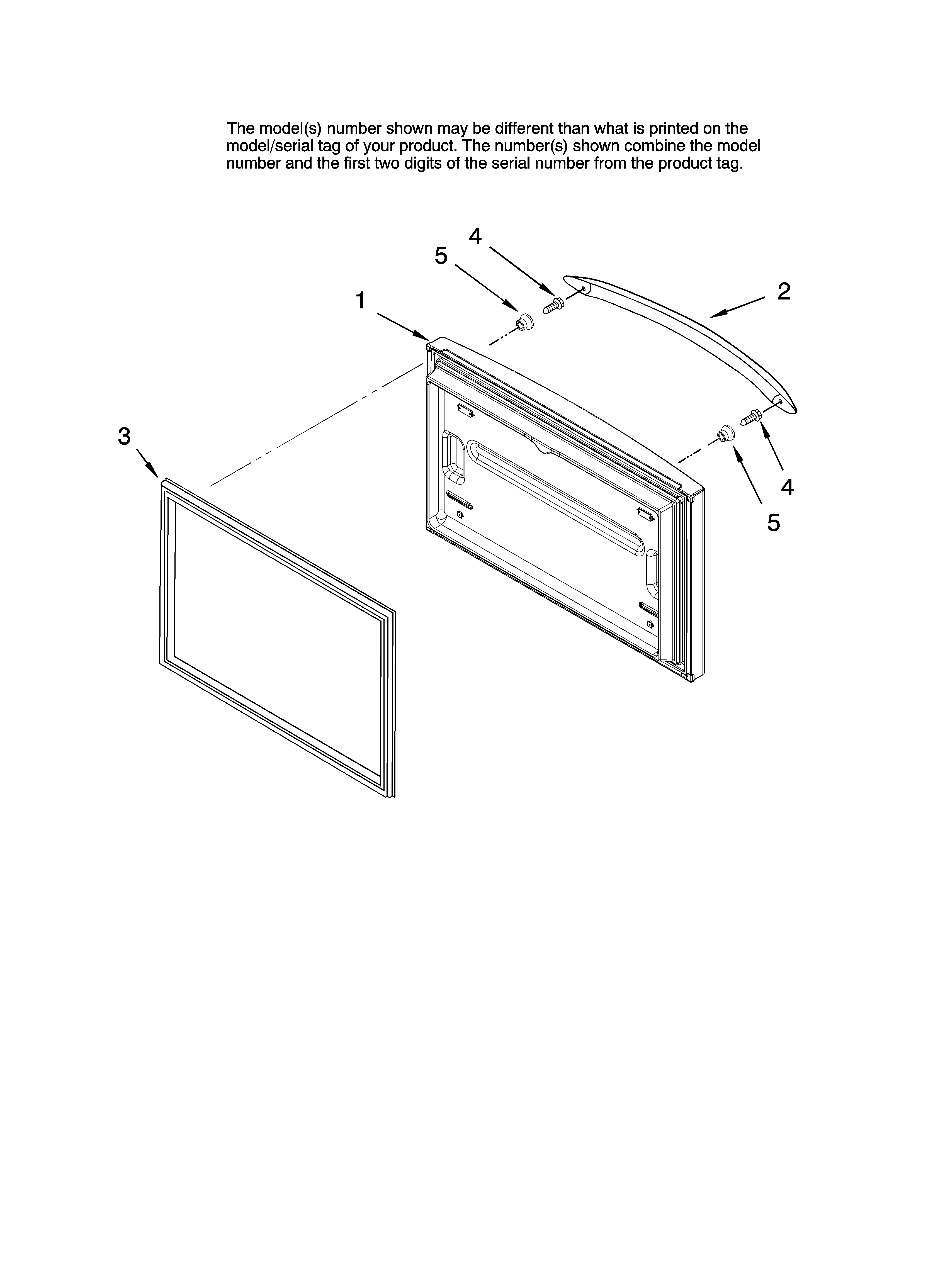 Freezer door parts, optional parts (not included)