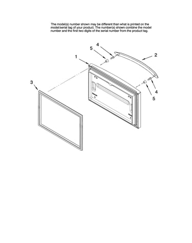 Freezer door parts, optional parts (not included)