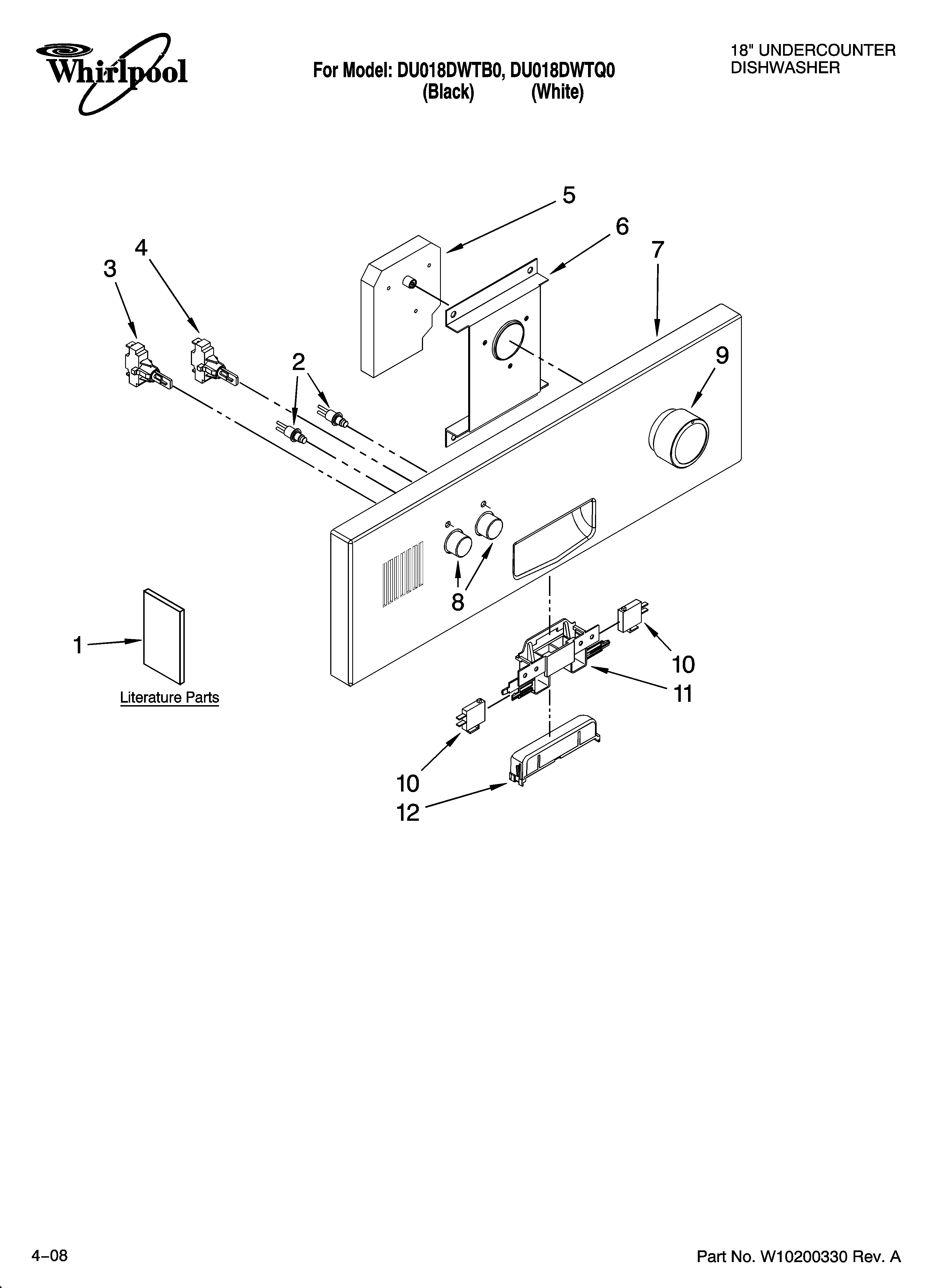 Control panel parts