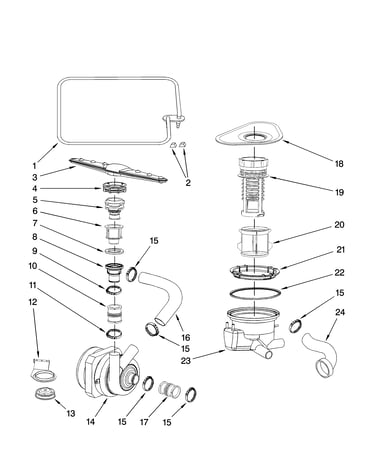 Pump and sprayarm parts
