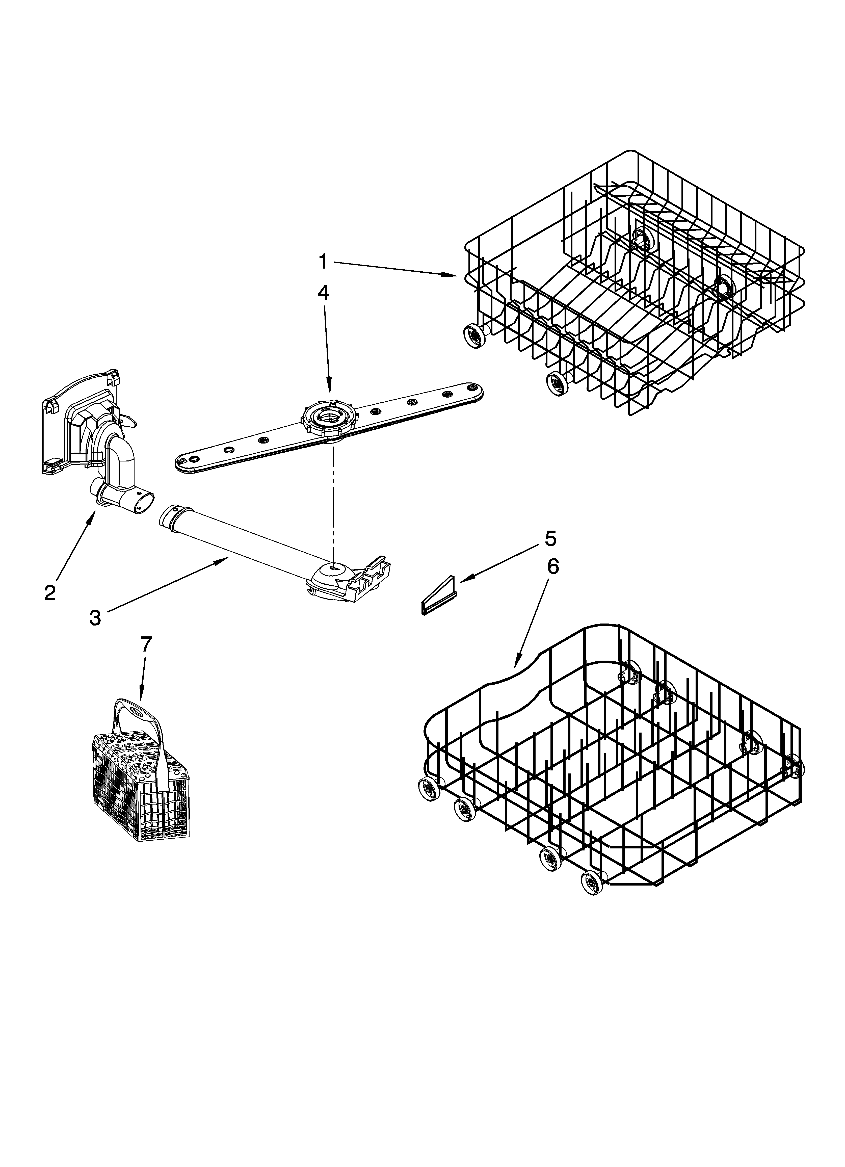 Dishrack parts, optional parts (not included)