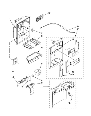 Dispenser front parts