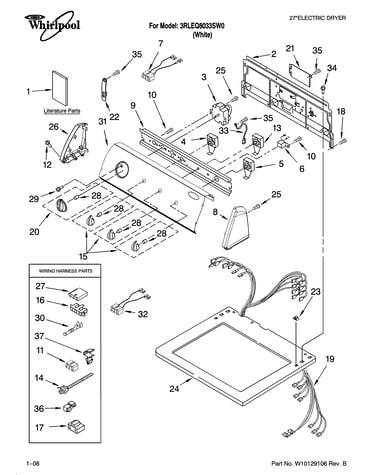 Top and console parts