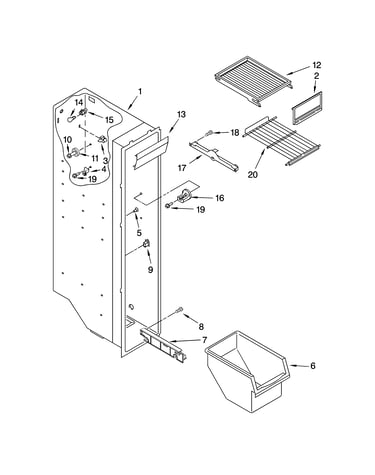 Freezer liner parts