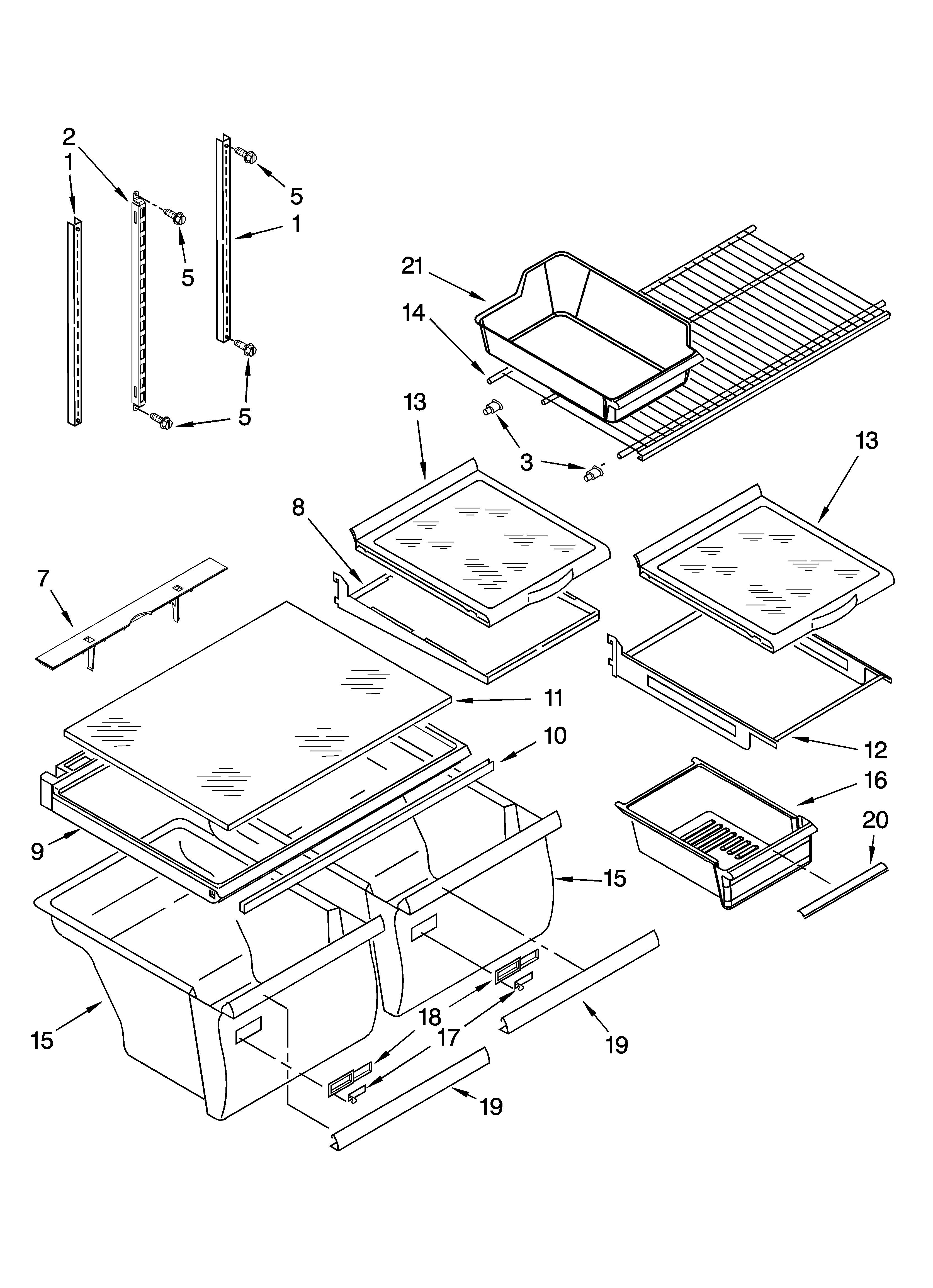 Shelf parts