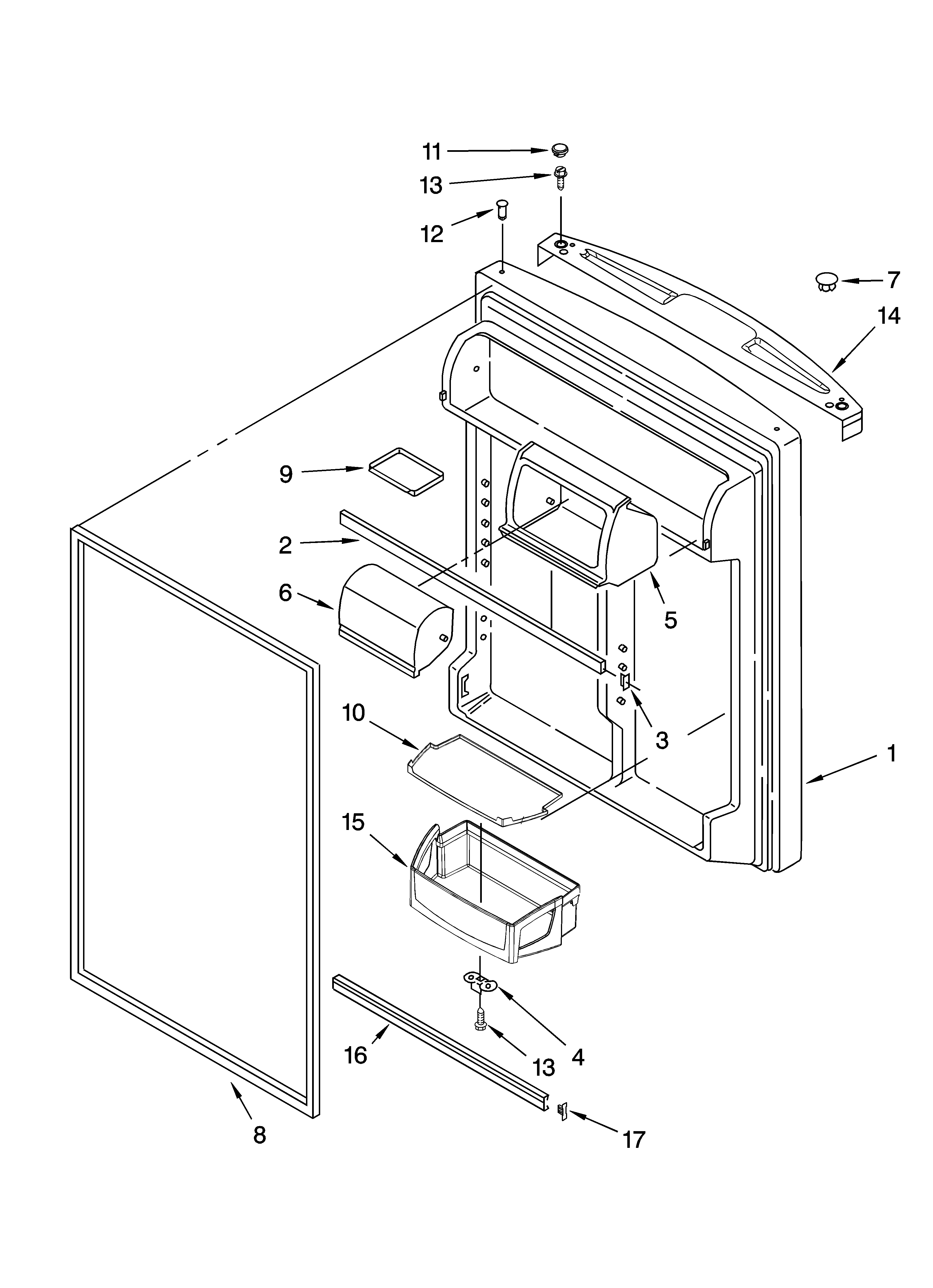 Refrigerator door parts