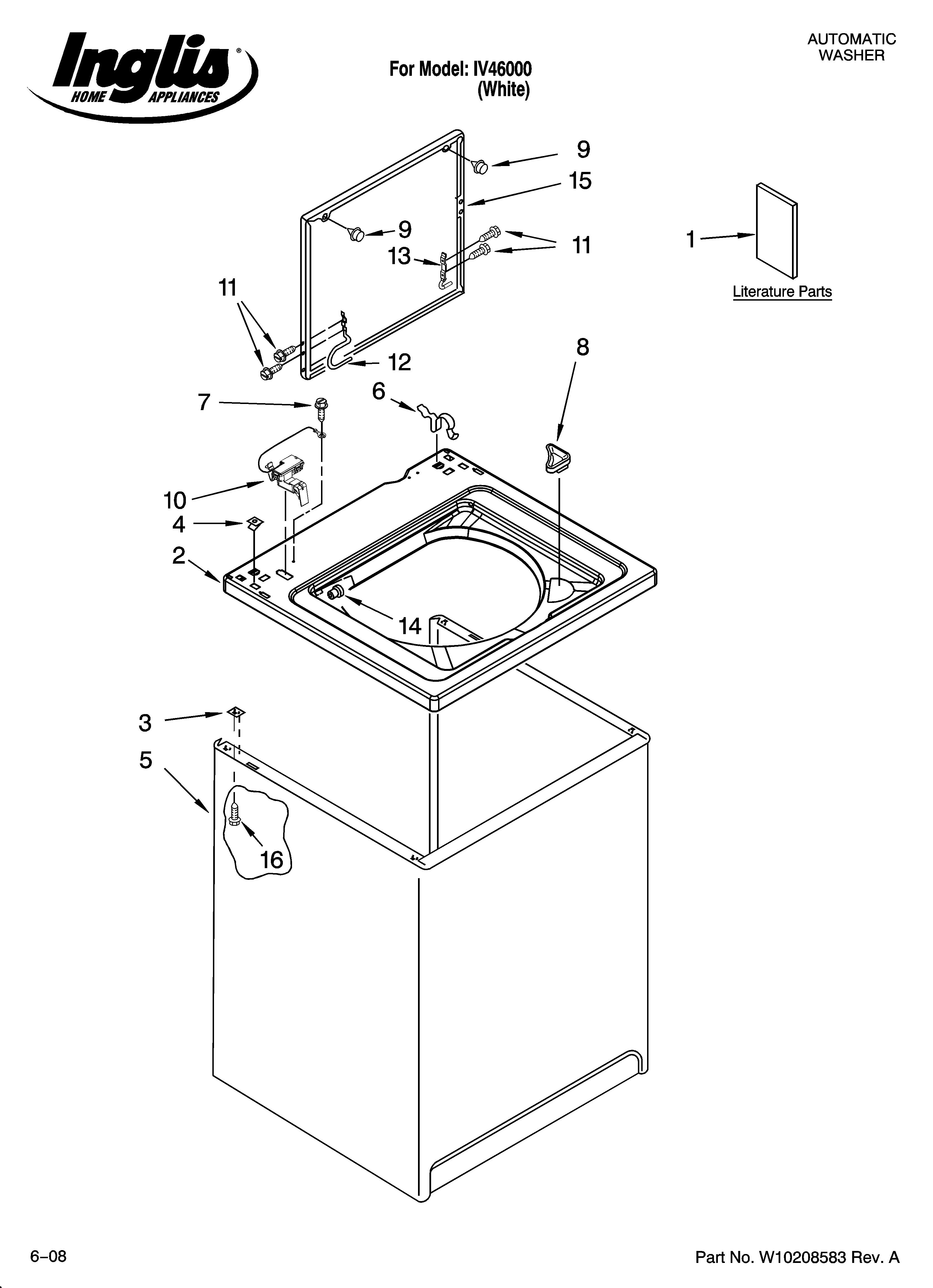 TOP AND CABINET PARTS