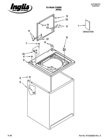 Top and cabinet parts