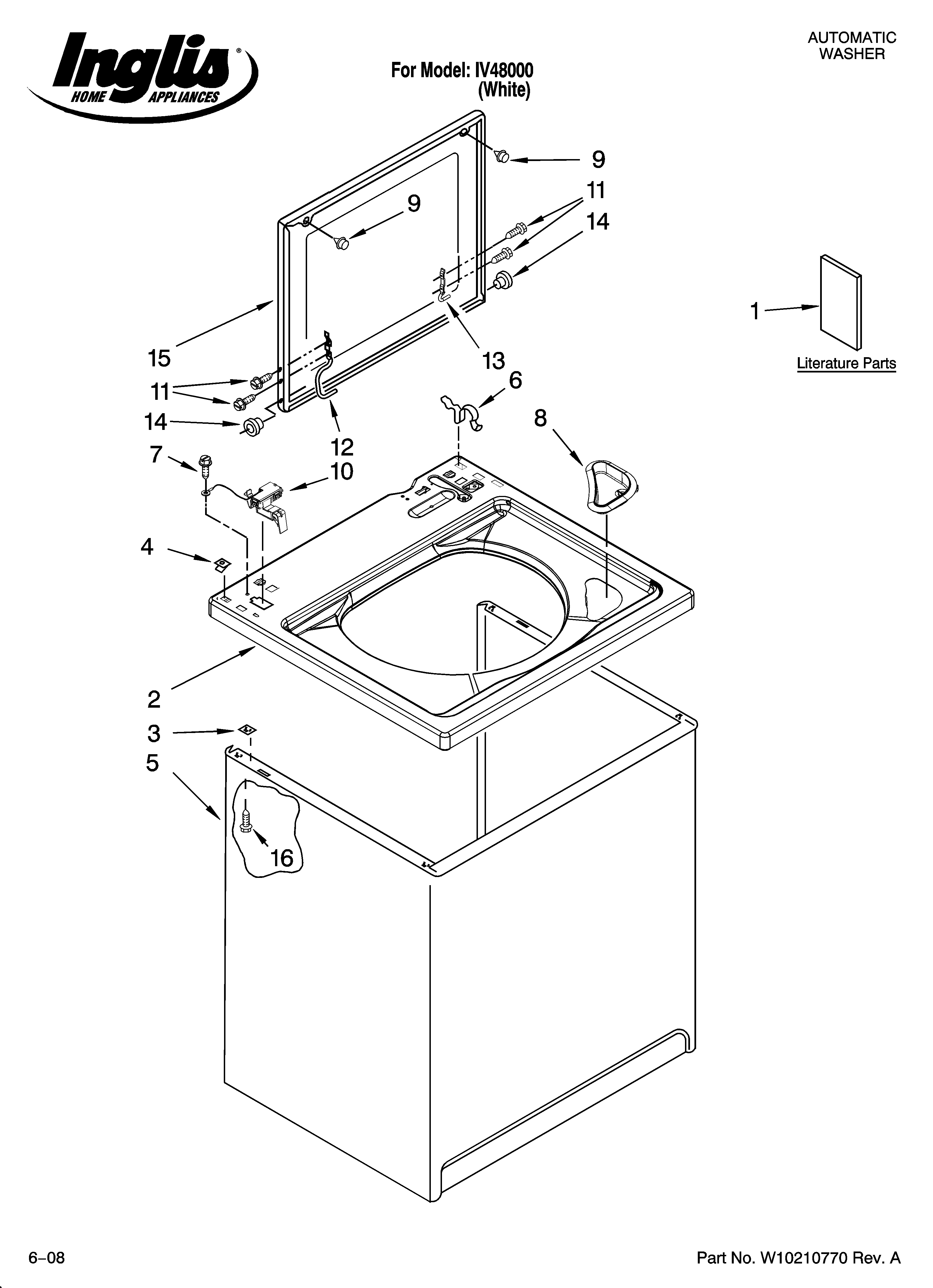 Top and cabinet parts