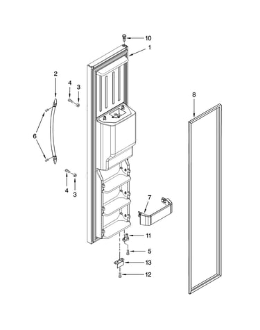 Freezer door parts