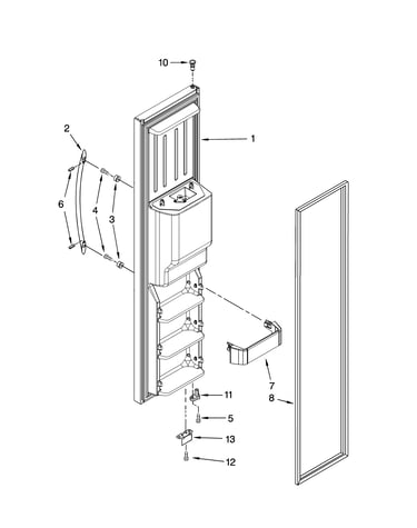 Freezer door parts