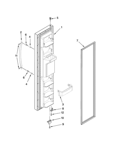 Freezer door parts