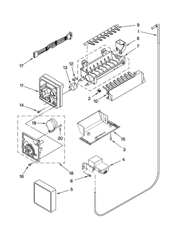 Icemaker parts, optional parts (not included)