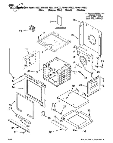 Lower oven parts