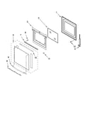 Lower oven door parts