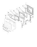 Upper oven door parts
