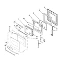 Upper oven door parts