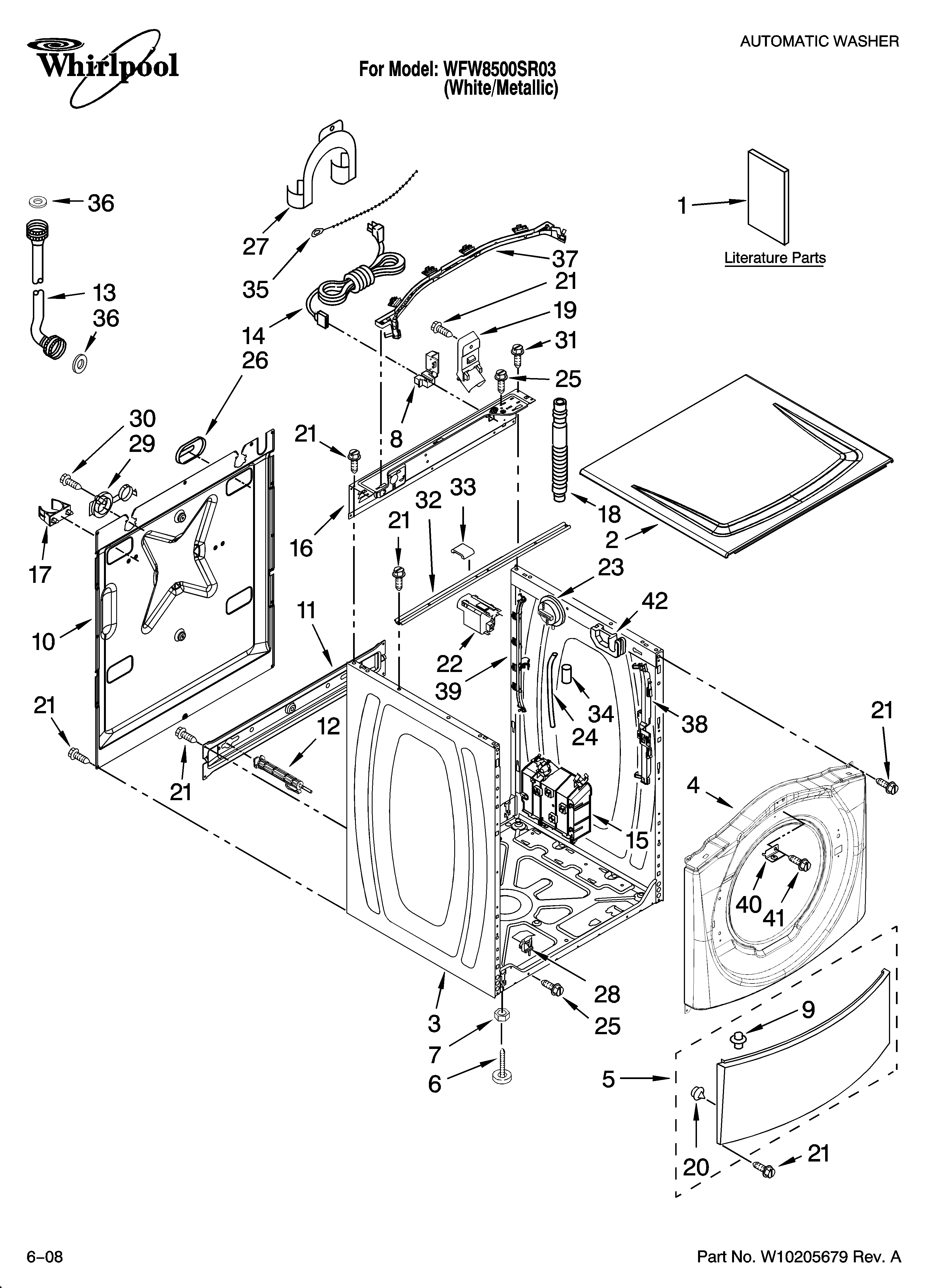 Top and cabinet parts