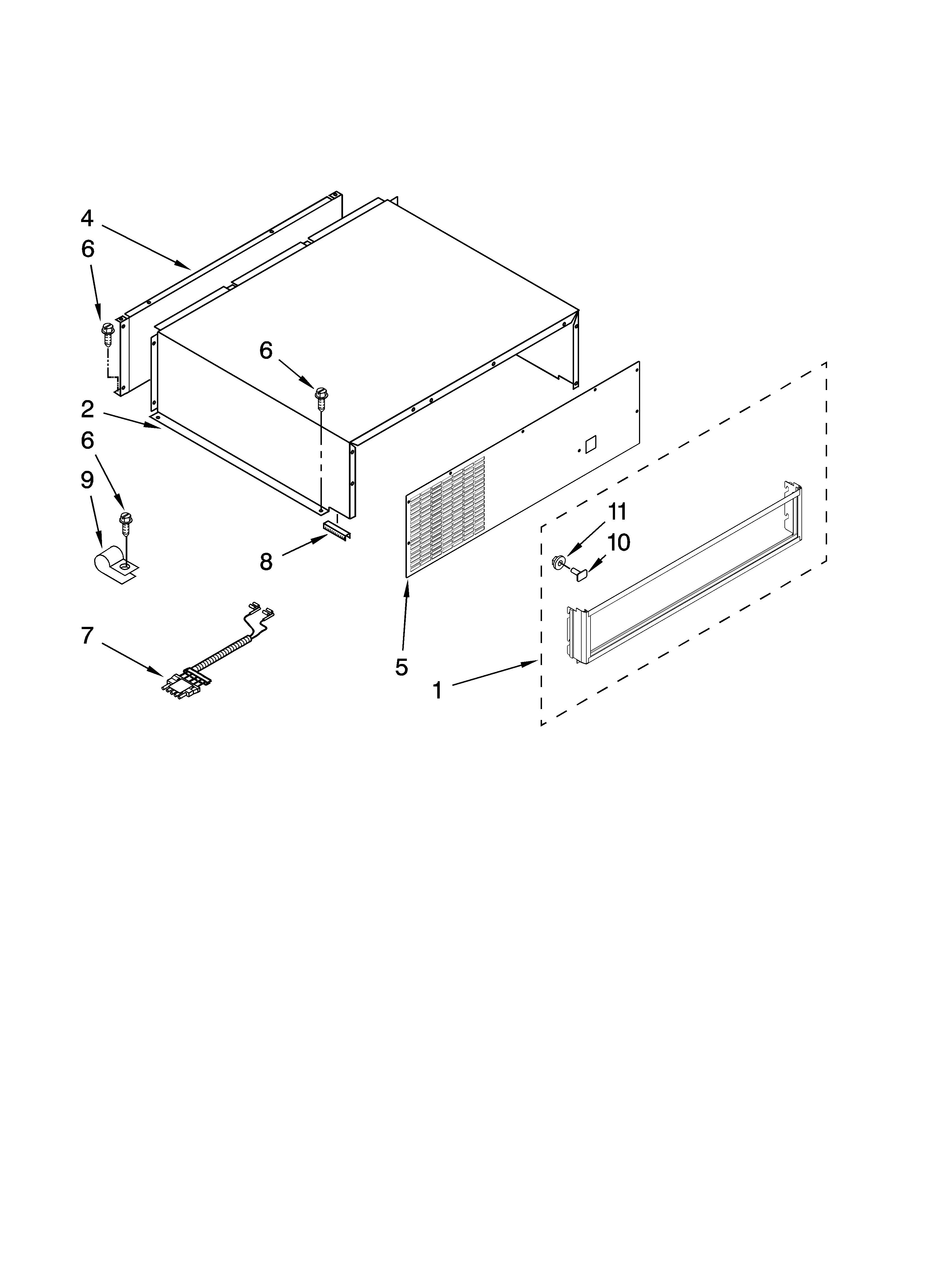 Top grille and unit cover parts