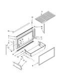 Freezer door and basket parts