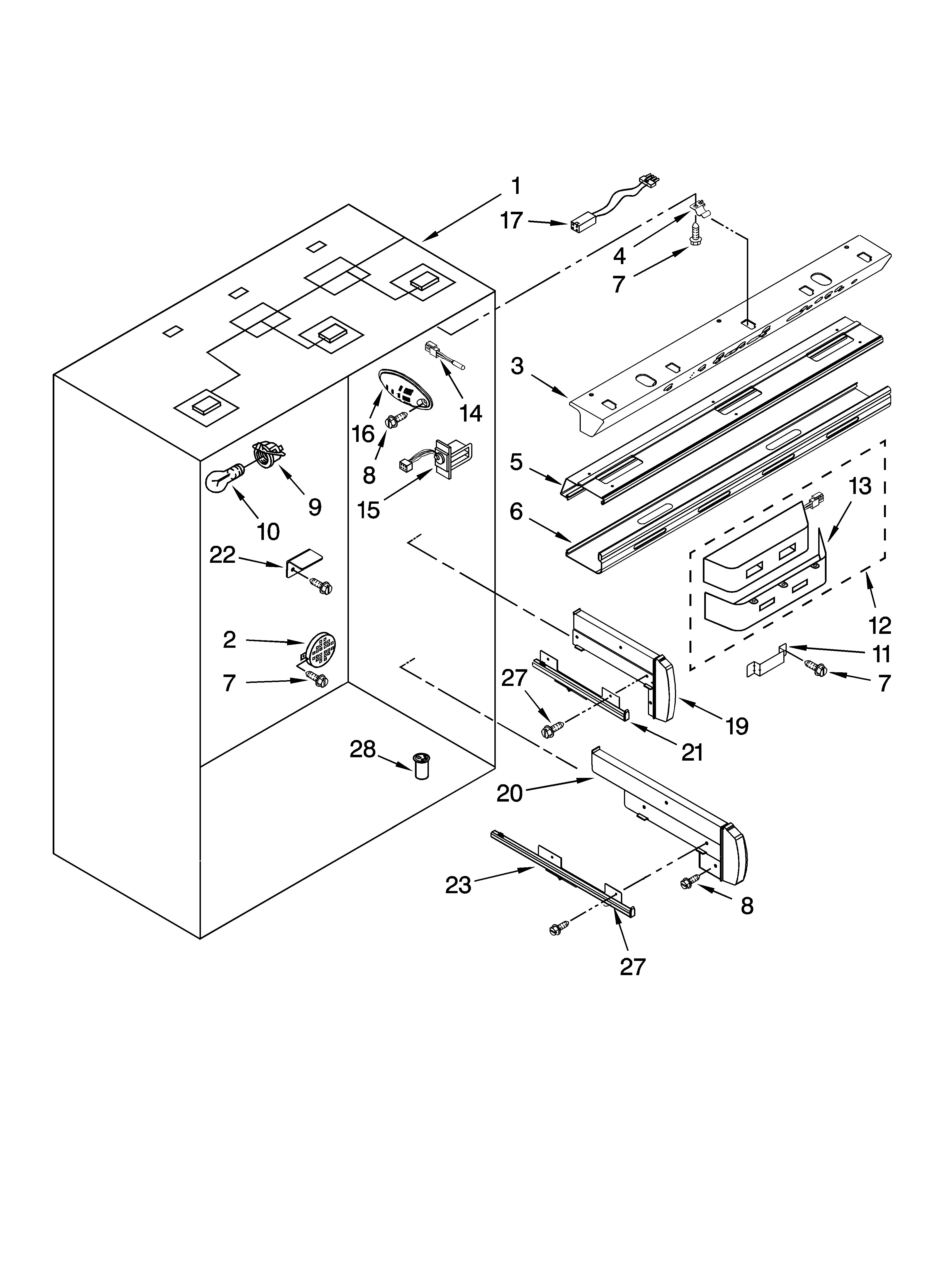 Refrigerator liner parts