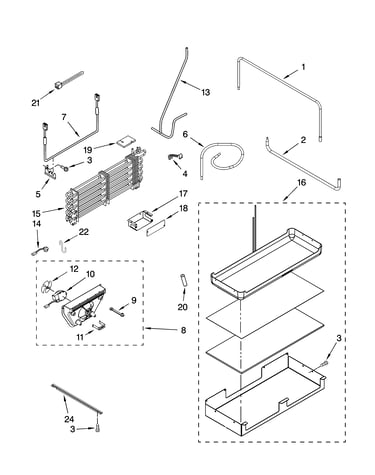 Lower unit and tube parts