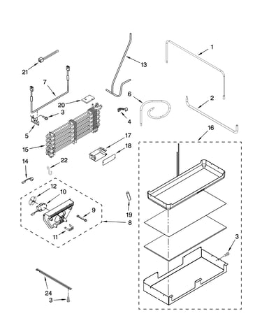 Lower unit and tube parts