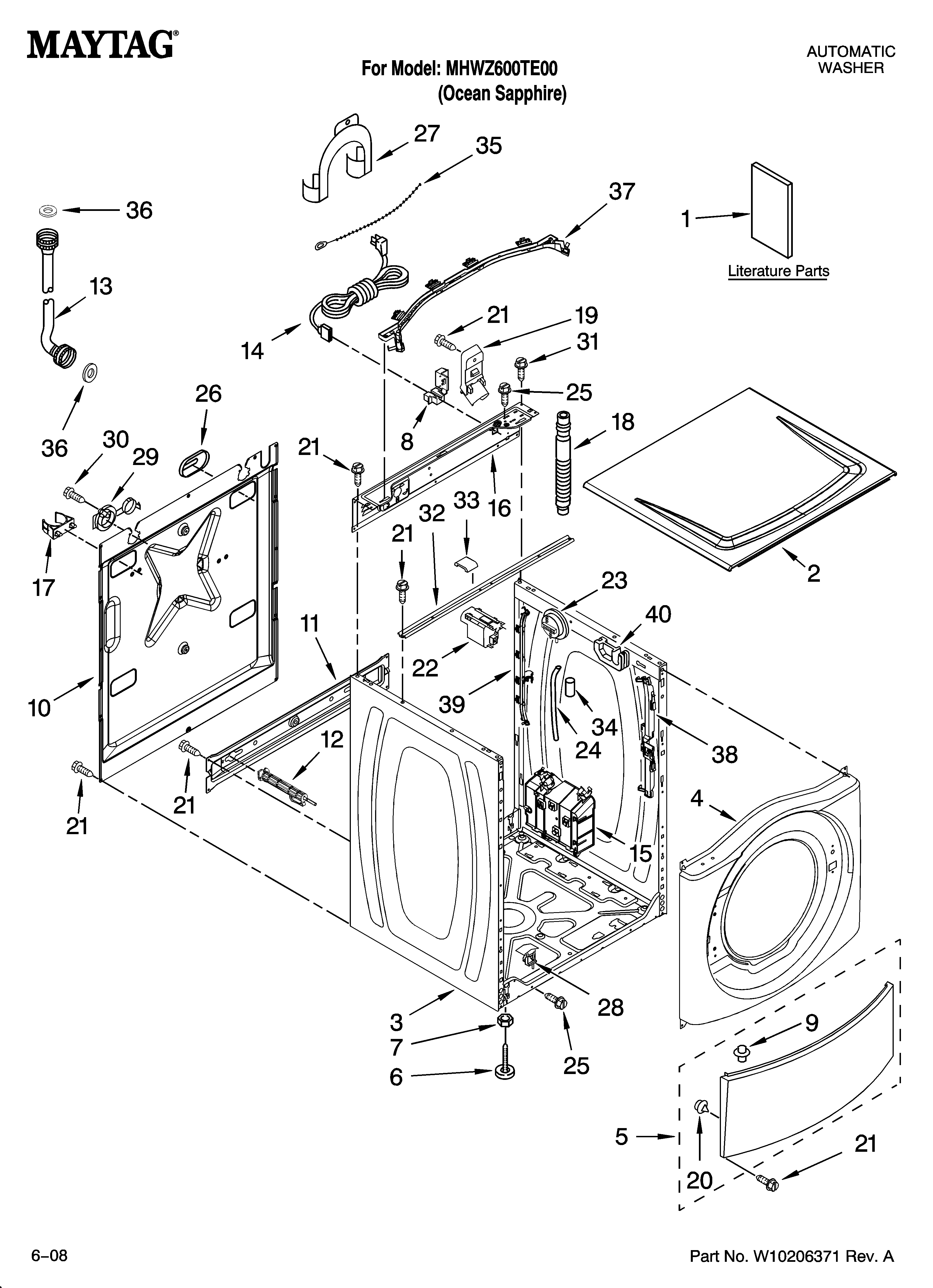 Top and cabinet parts