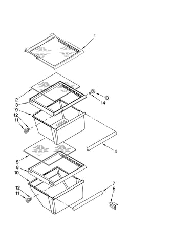 Refrigerator shelf parts