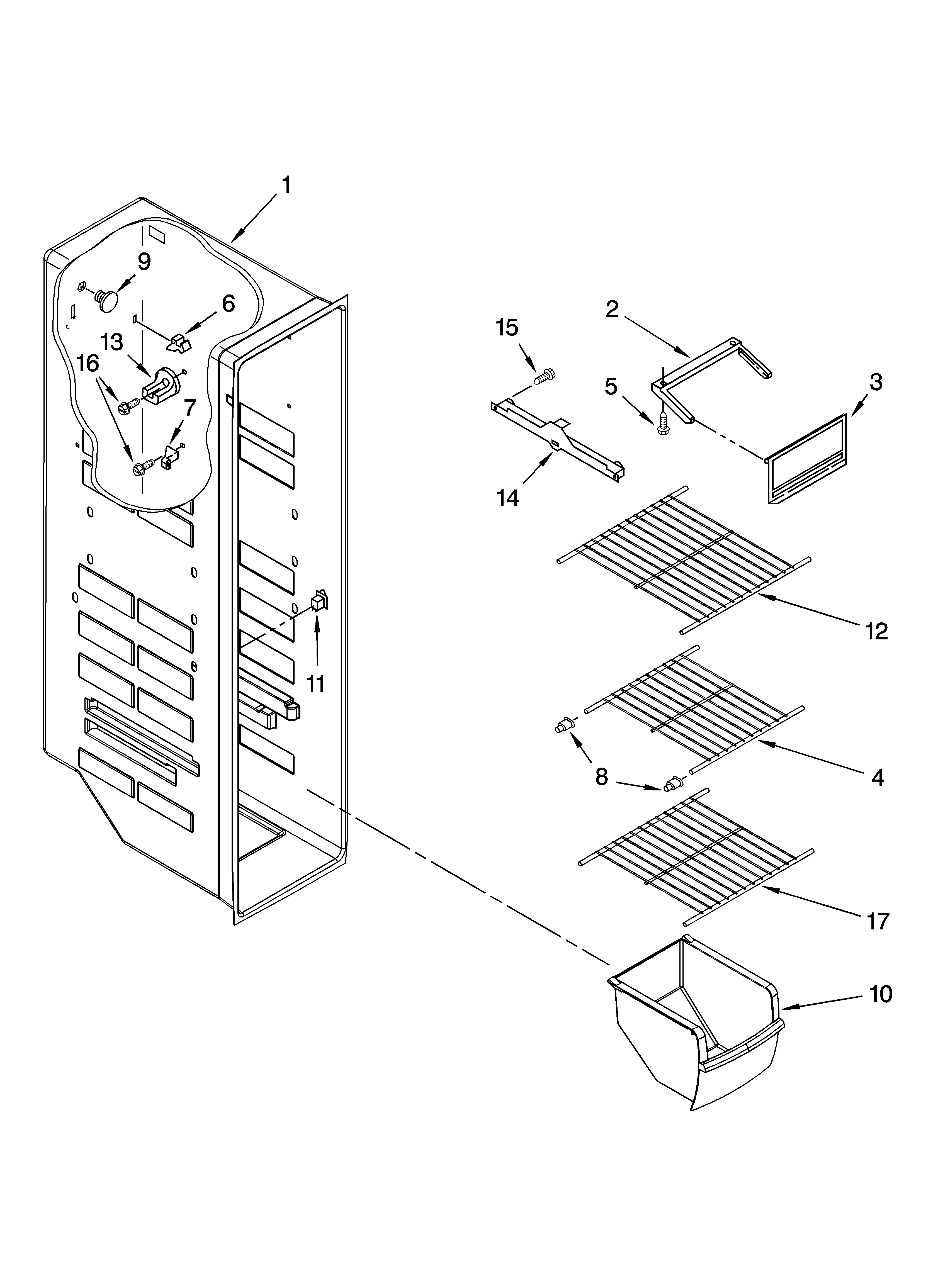 Freezer liner parts