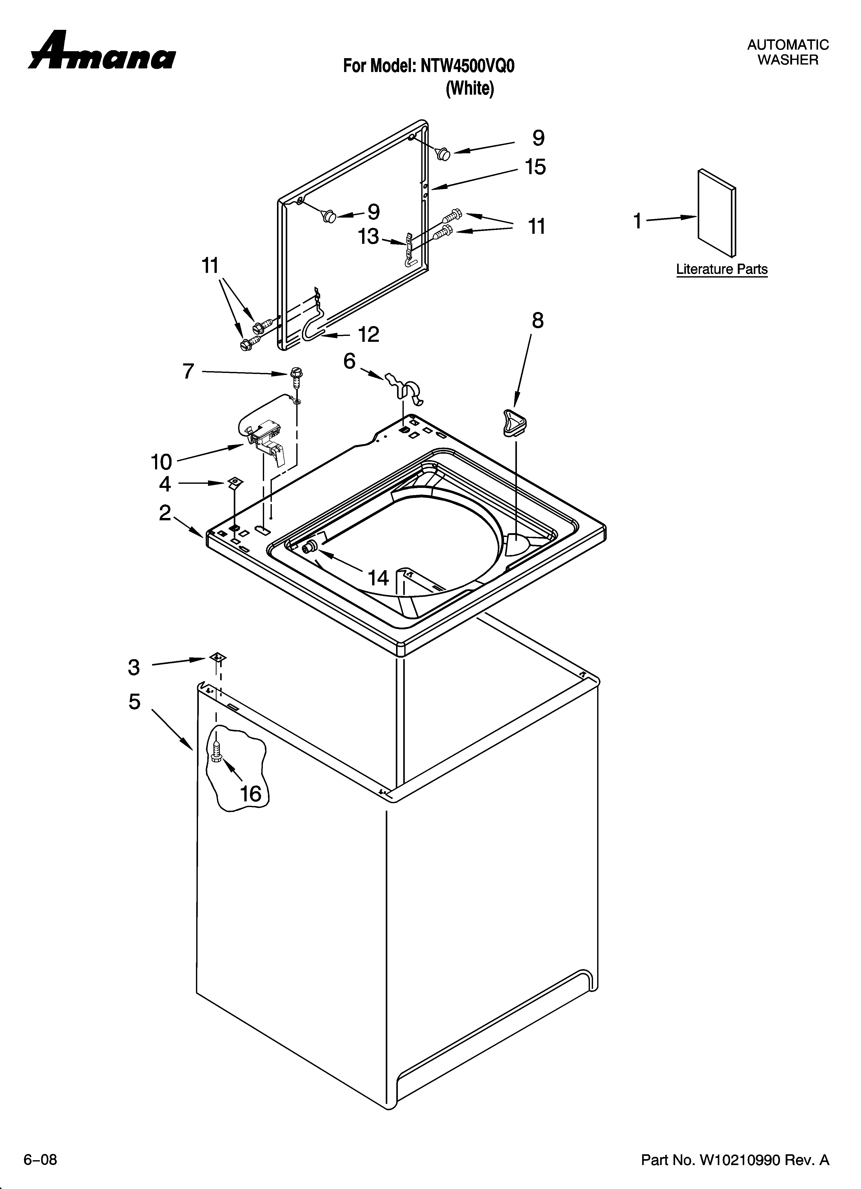 TOP AND CABINET PARTS