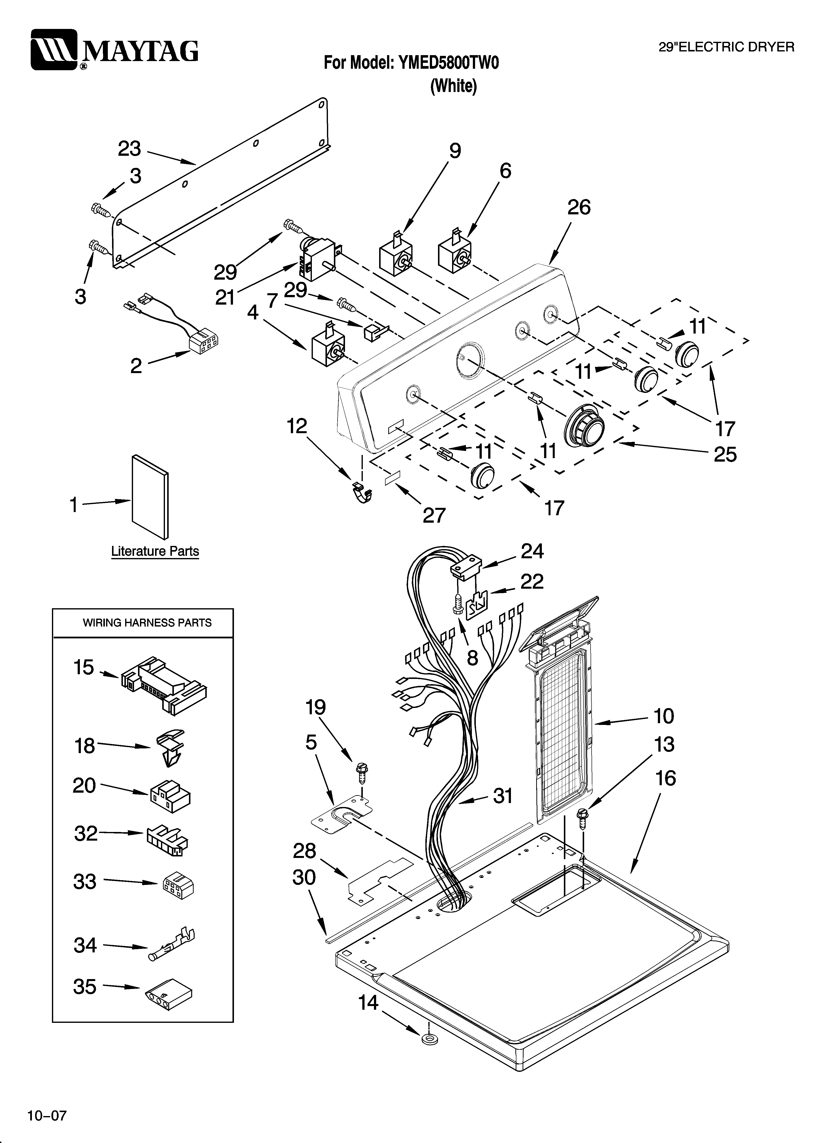 Top and console parts
