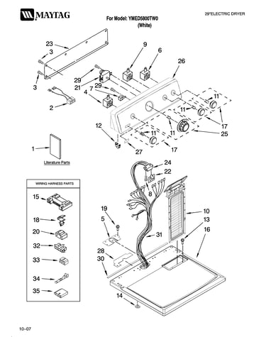 Top and console parts