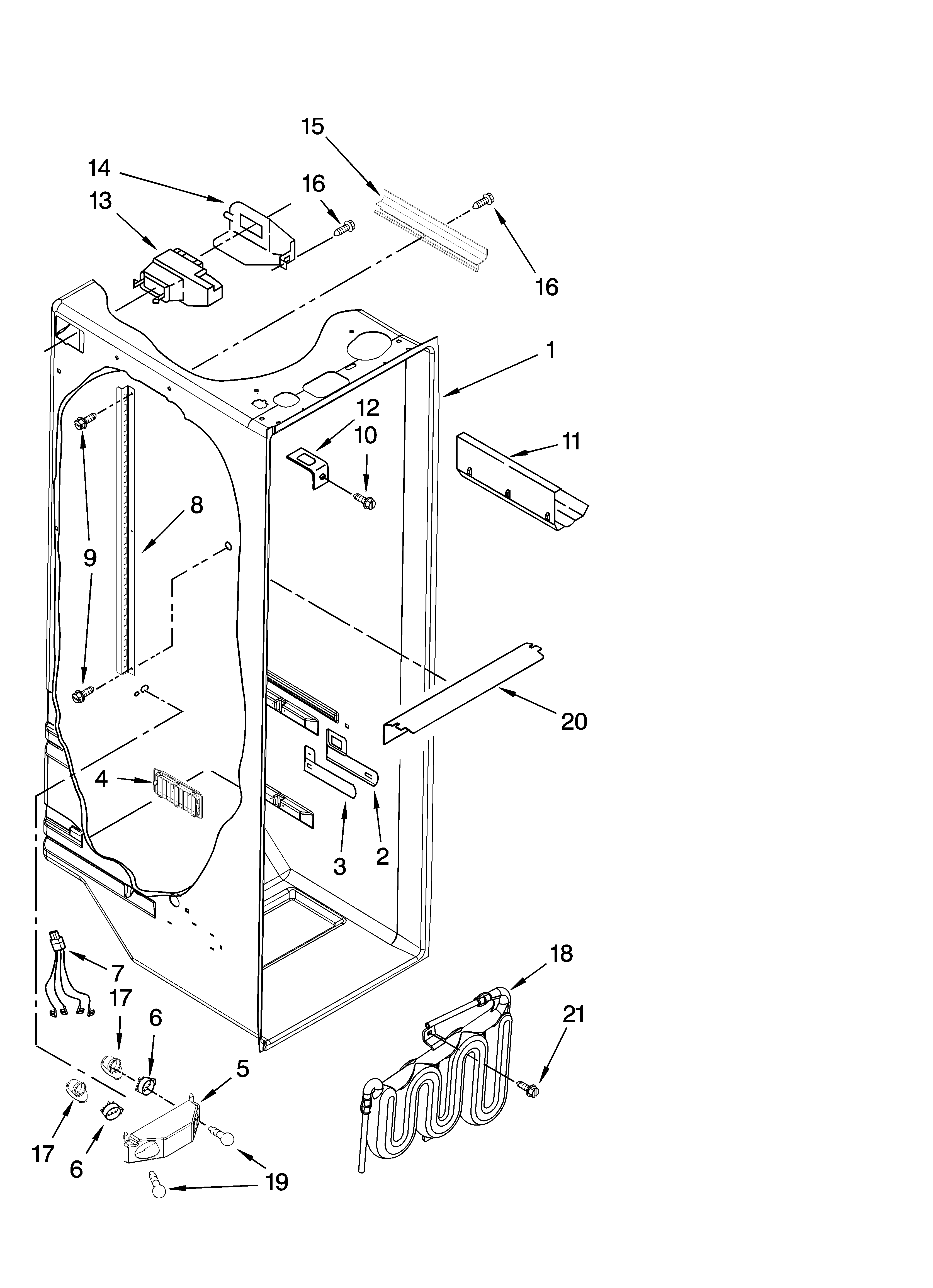 Refrigerator liner parts