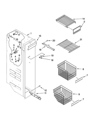 Freezer liner parts