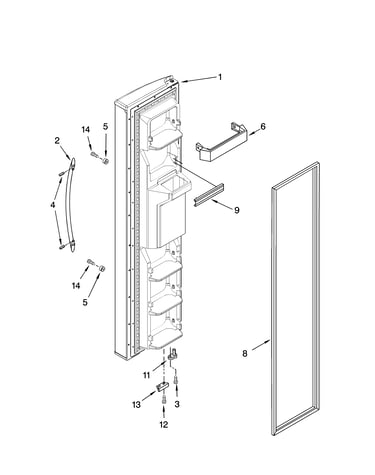 Freezer door parts