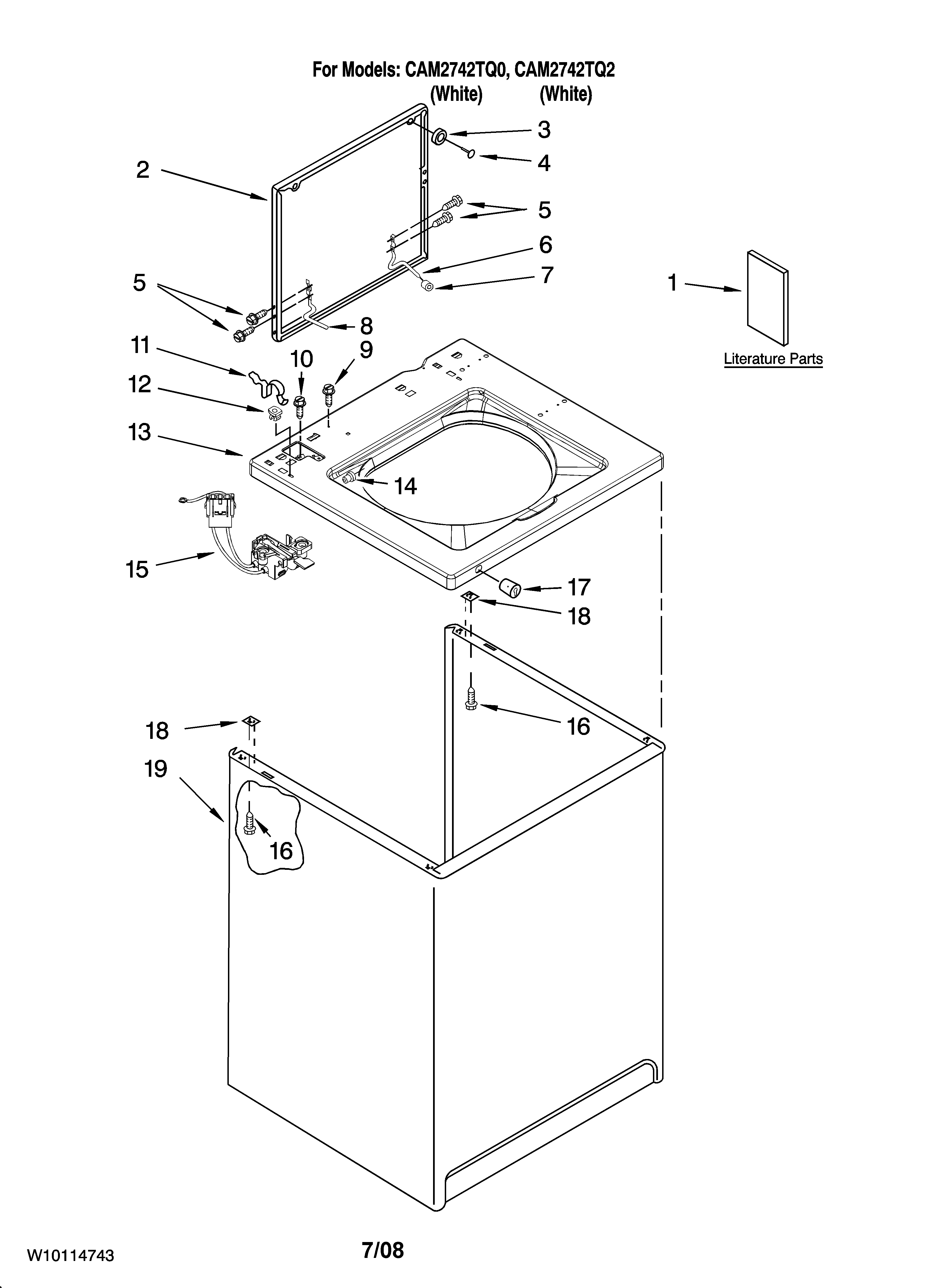 TOP AND CABINET PARTS