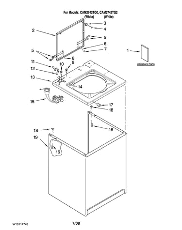 Top and cabinet parts