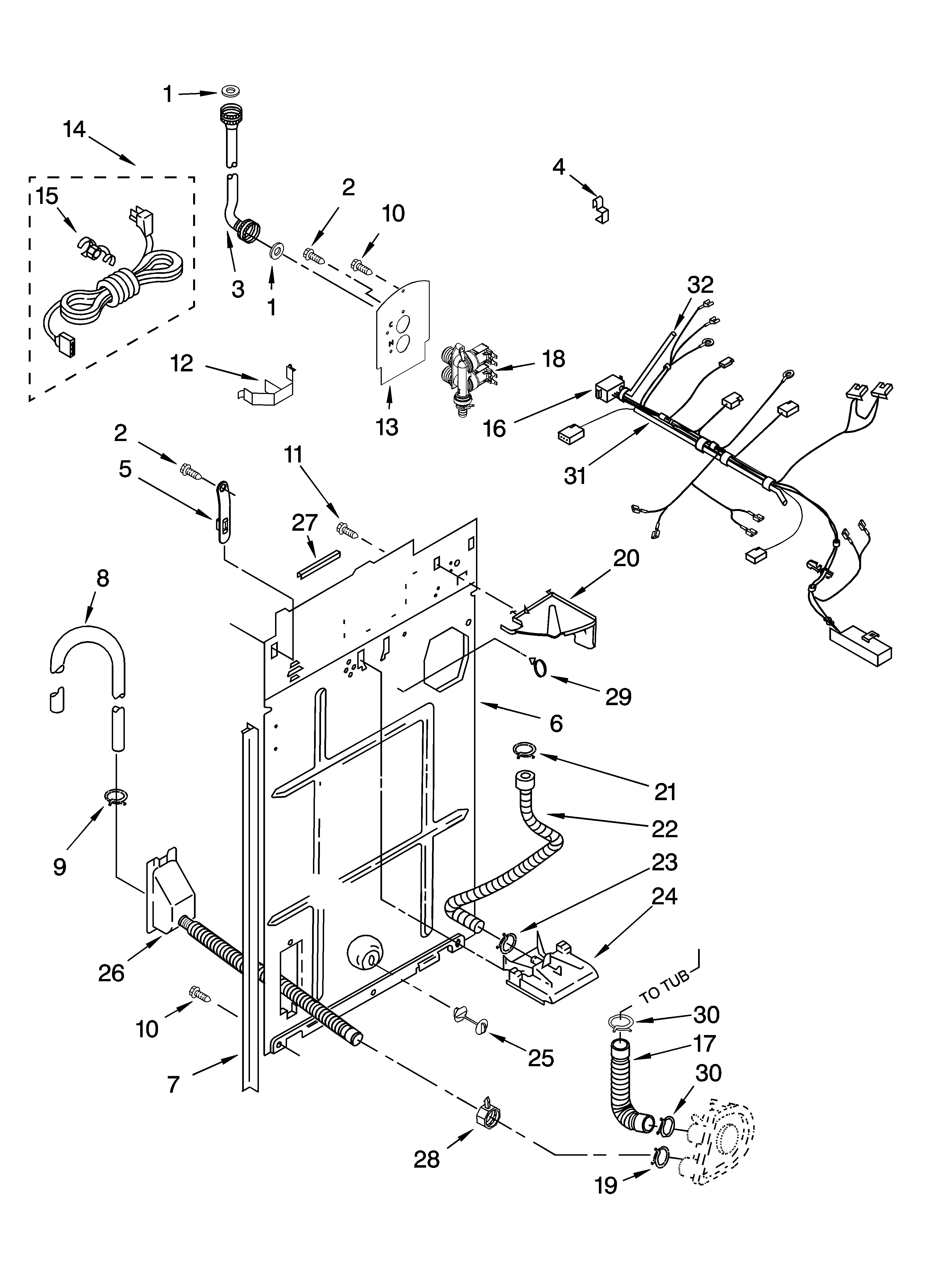Rear panel parts