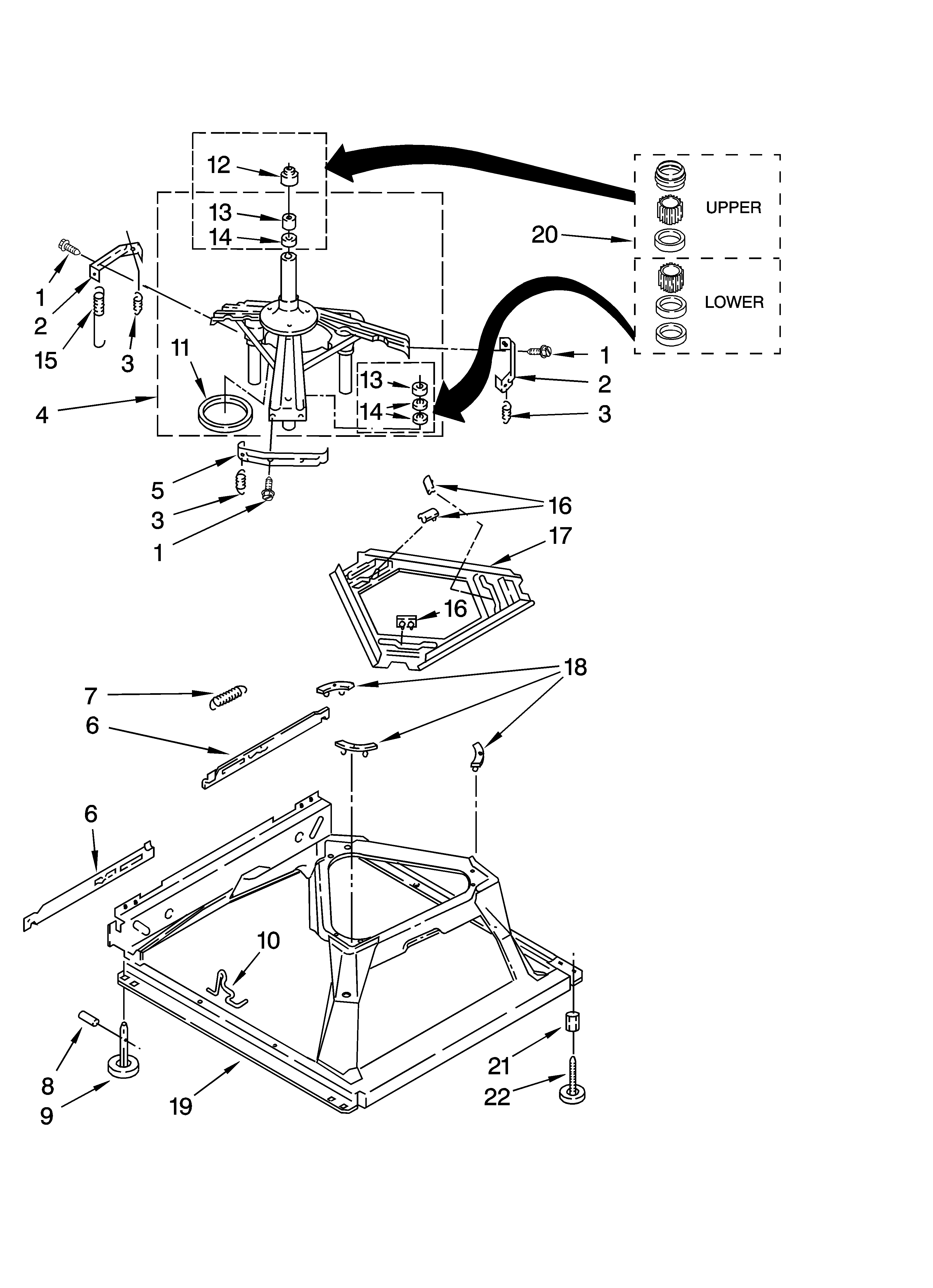 Machine base parts