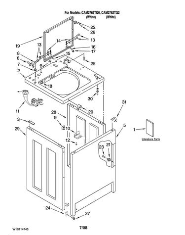 Top and cabinet parts