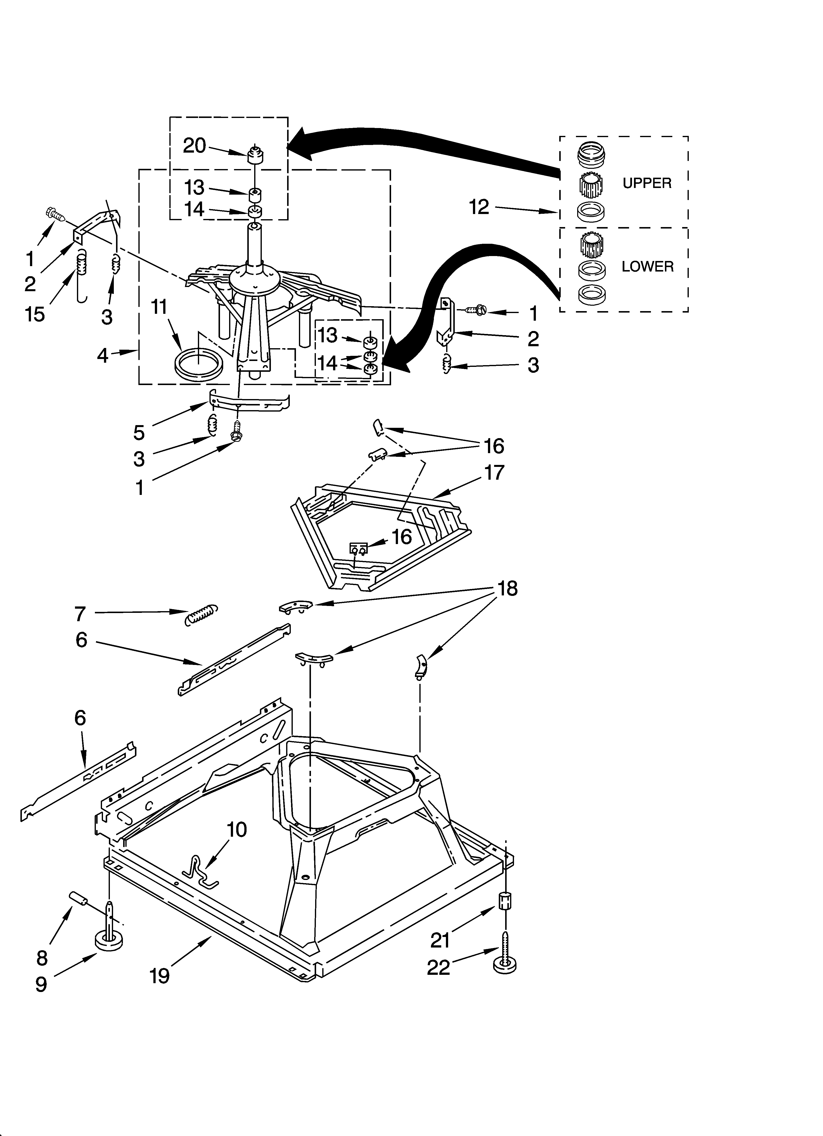 Machine base parts