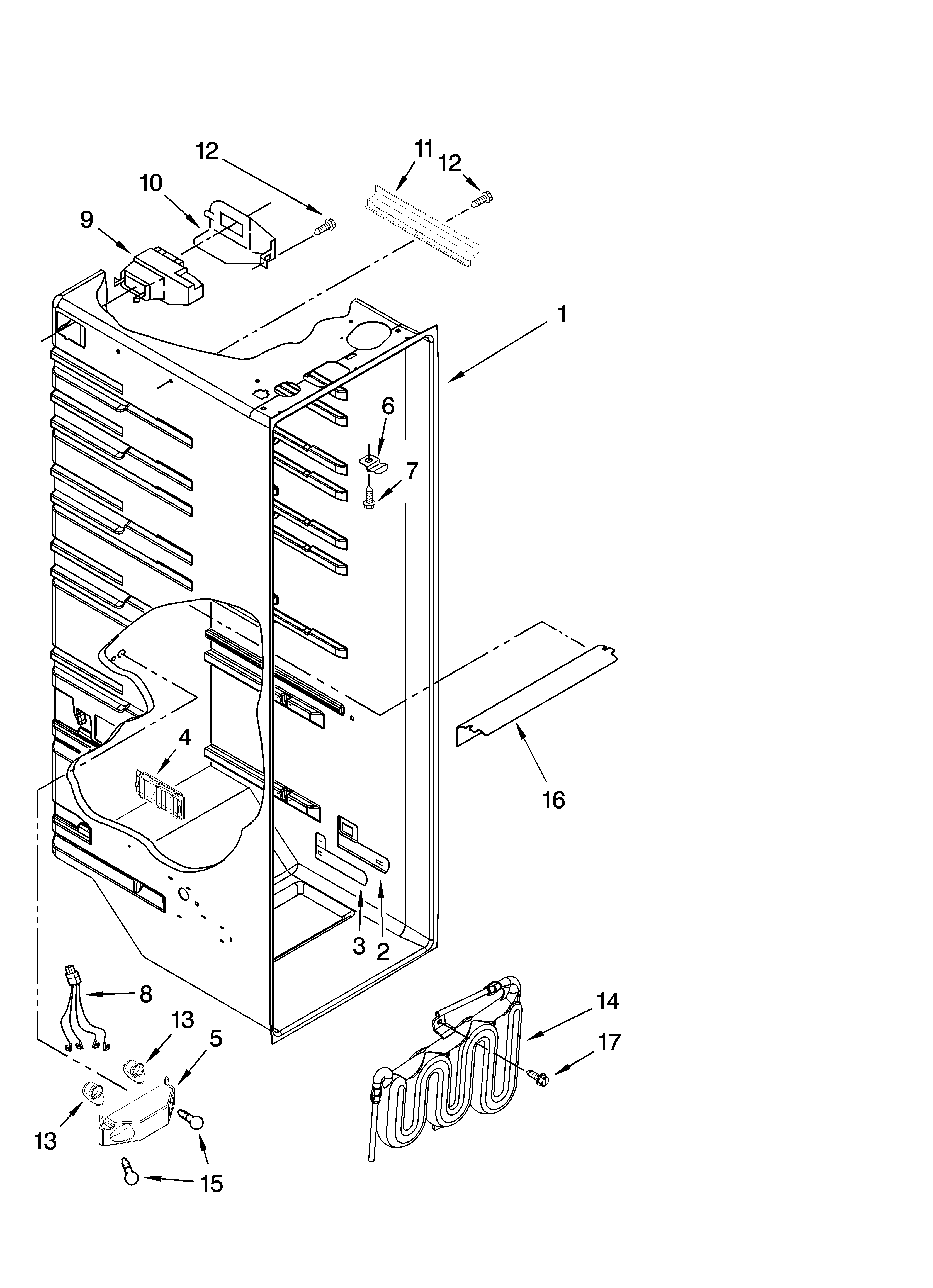 Refrigerator liner parts