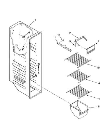 Freezer liner parts