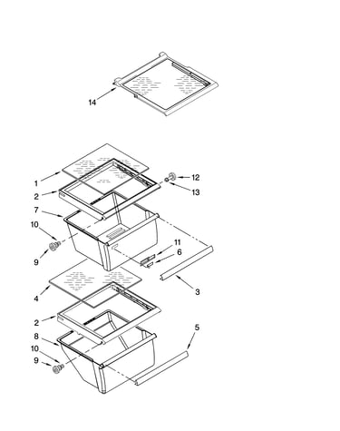 Refrigerator shelf parts