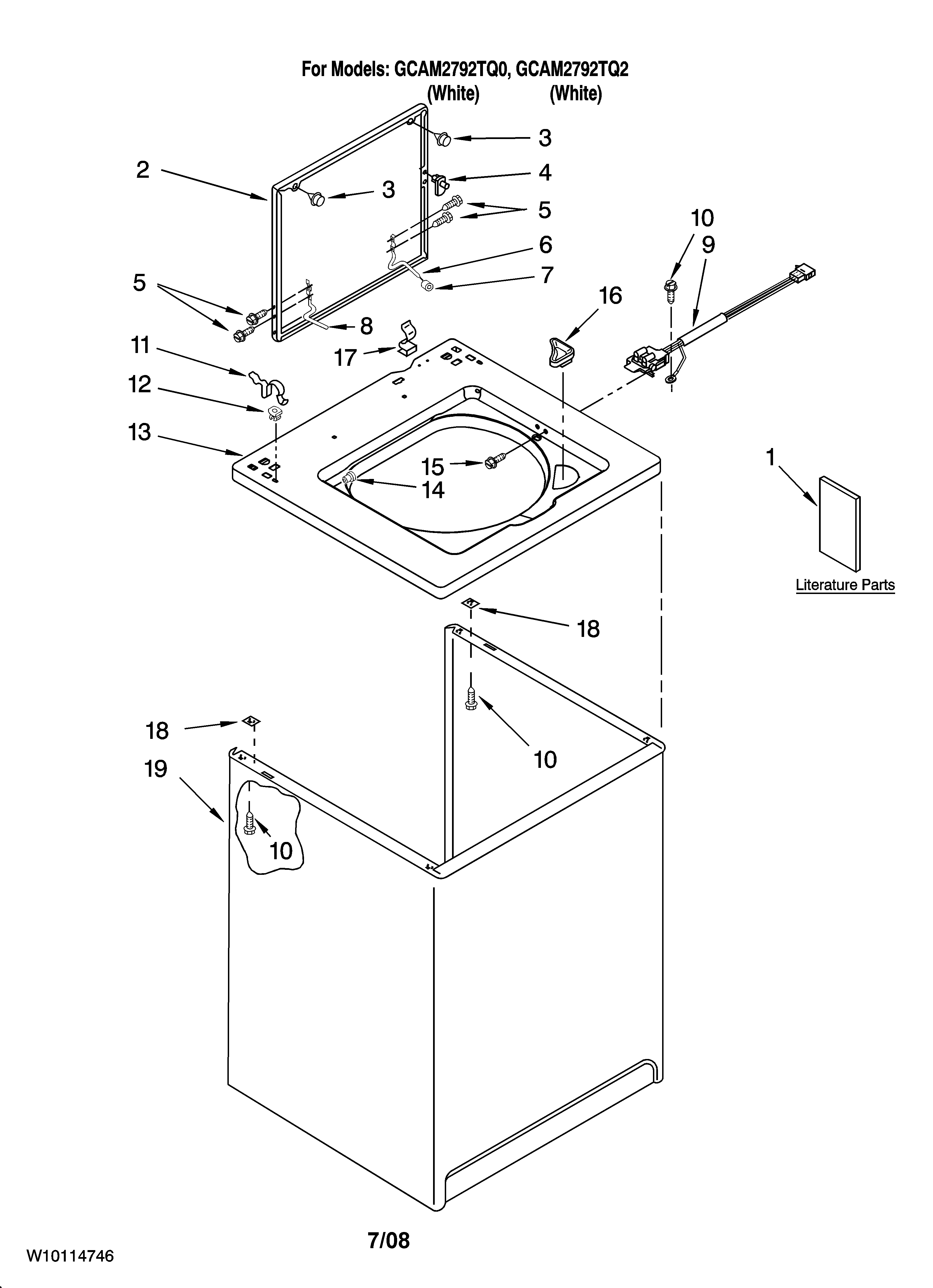 Top and cabinet parts