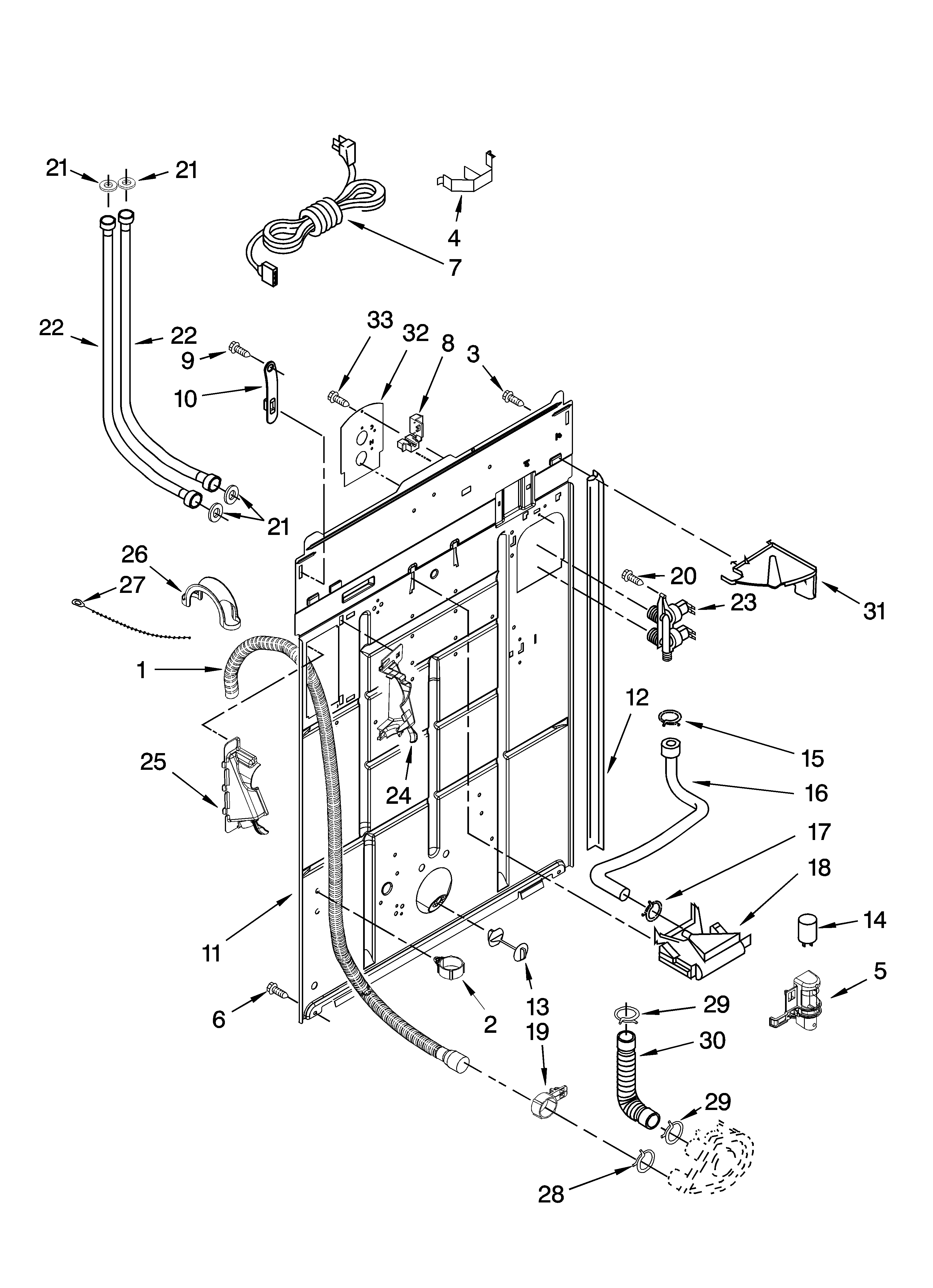 Rear panel parts