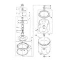 Whirlpool GCAM2792TQ2 agitator, basket and tub parts diagram