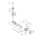 Whirlpool GCAM2792TQ2 brake, clutch, gearcase, motor and pump parts diagram